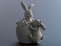Lapin de Pâques dans son œuf — photo 1