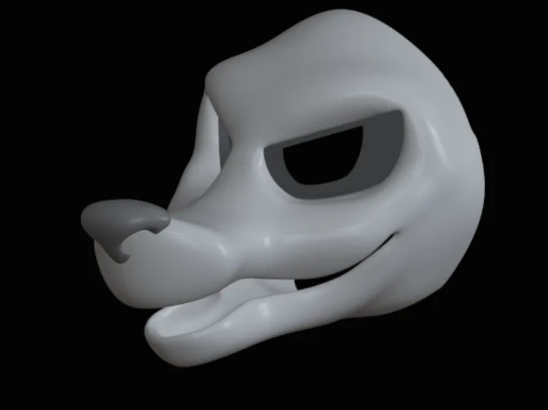 Canine base with eyes made by saberwolfstudio