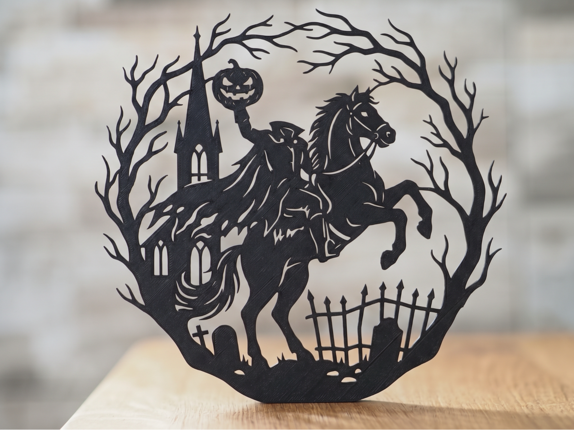 Sleepy Hollow Tale - Halloween Silhouette Art - 1