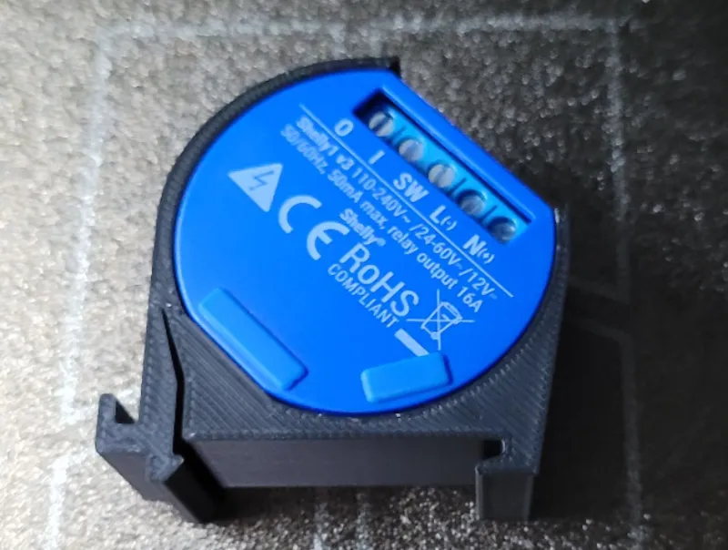 Shelly 1/1PM DIN Rail Mounts