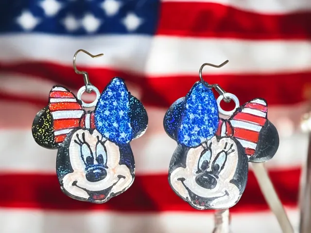 Patriotic Minnie Mouse Earrings