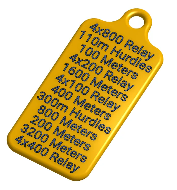 Track and Field Keychain