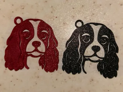 Cavalier King Charles Spaniel dog keychain