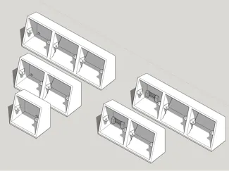 86型开关桌面底座123联排