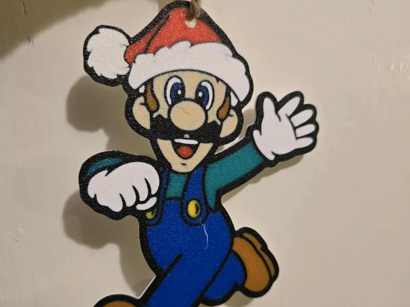 Christmas Luigi Super Mario brothers