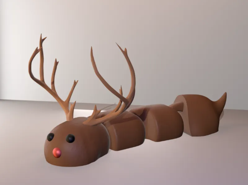 Articulated multicolor deer
