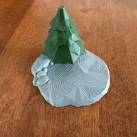 Rock and Tree Low Poly