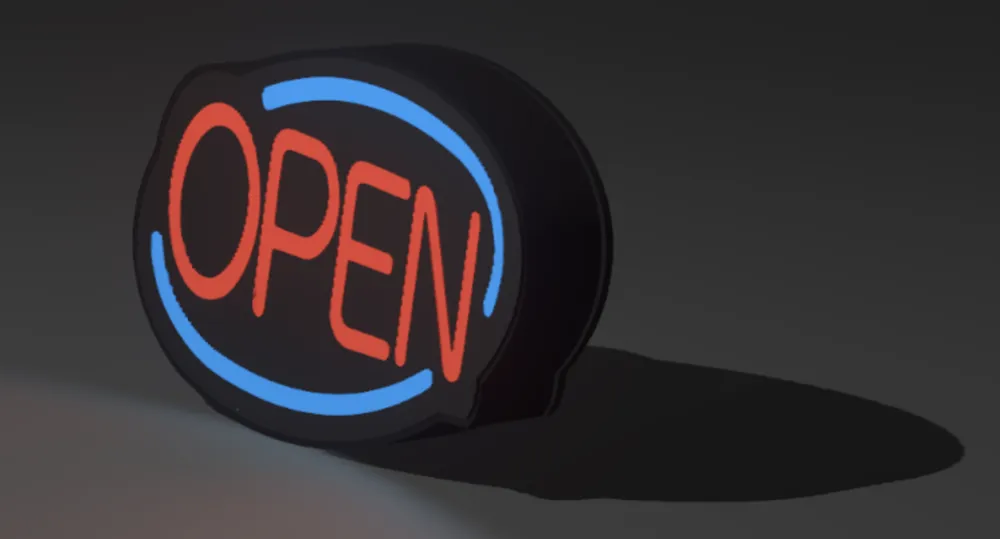 Open Light Box Sign - Free 3D Print Model - MakerWorld