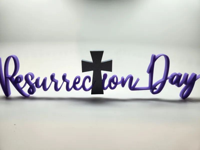 Easter - Resurrection Day - Cross - Desk Sign, Wall Art, Gift Tag