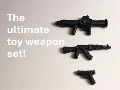Small weapon set, compatible with building blocks