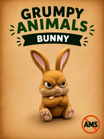 Modelo para impresión 3D: Grumpy Bunny — vista de referencia 2