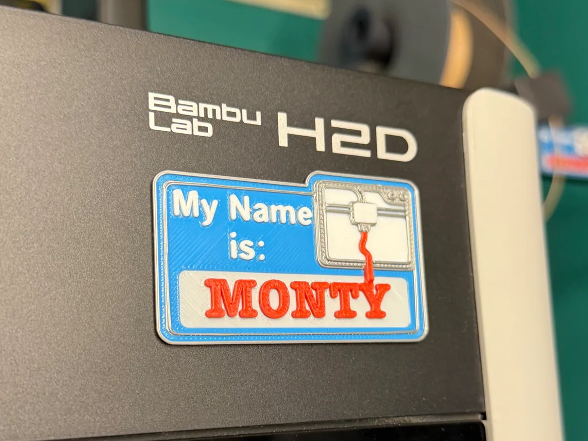 3D Printer Name Tag/Badge - Free 3D Print Model - MakerWorld