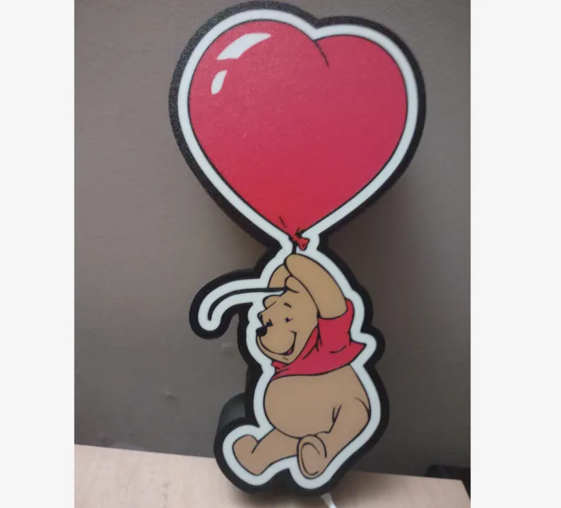 Pooh bear Heart Lightbox