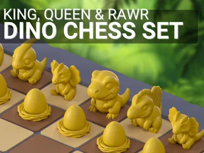 Dino Chess Set