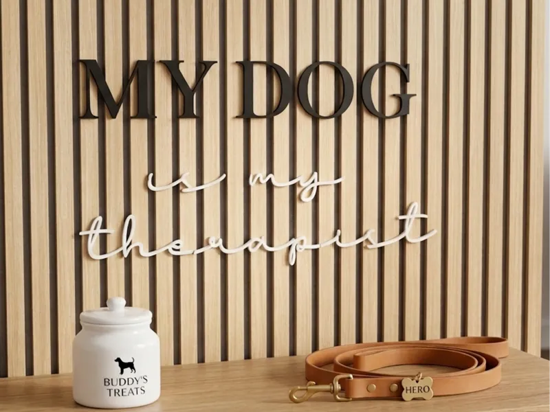 My Dog is my Therapist - Wanddeko / Akustikwand