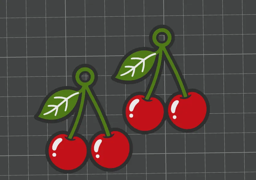 Cherry Earrings / Boucles d’oreilles cerises view 3