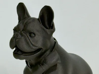 Seated French Bulldog Statue