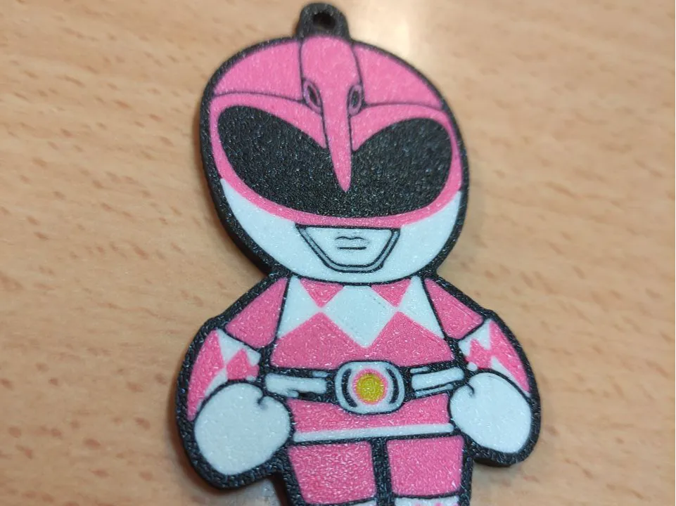 Chibi Power Ranger Pink Keychain by Juanill0 - MakerWorld
