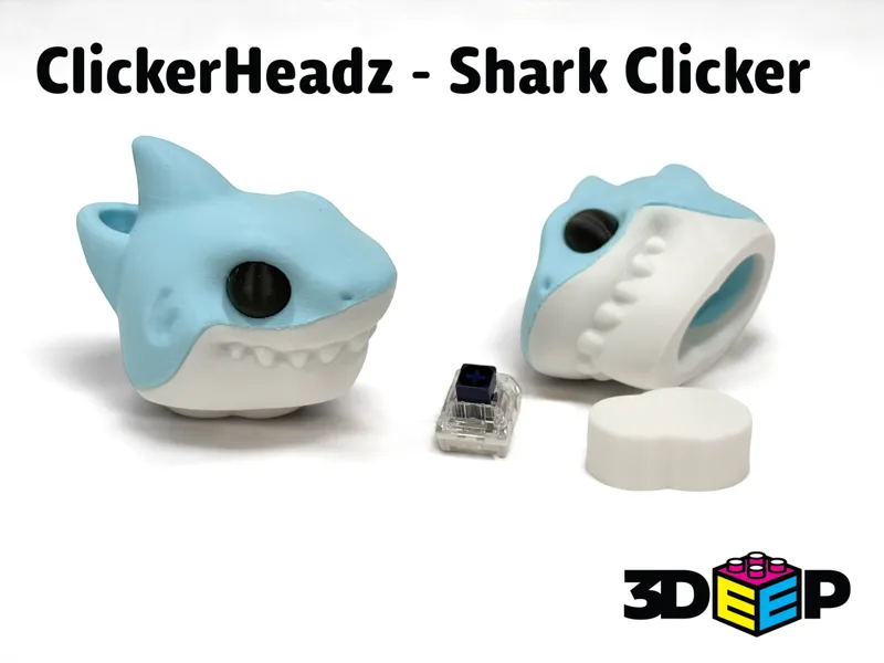 ClickerHeadz - Shark Keyboard Clicker & Keychain