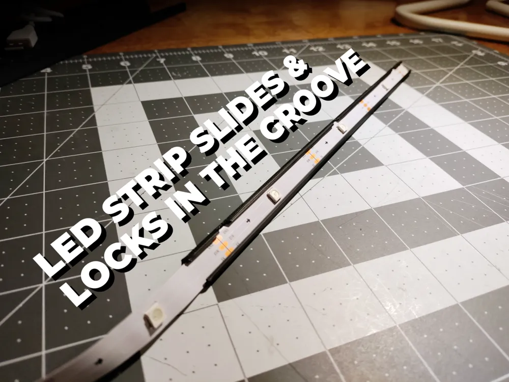 LED Strip Angled Mounts 8 / 10 / 12mm - 30 / 45deg - Free 3D Print ...