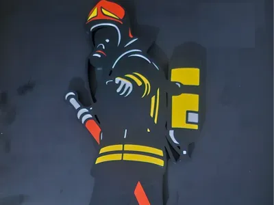 firefighter decorative plaque
