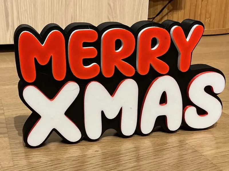 "MERRY XMAS" Schild