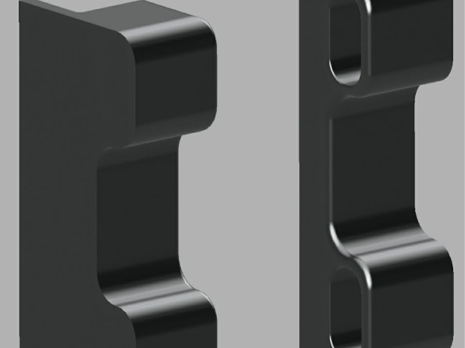 Caravan Window Bar Bracket - 2 bar fixed