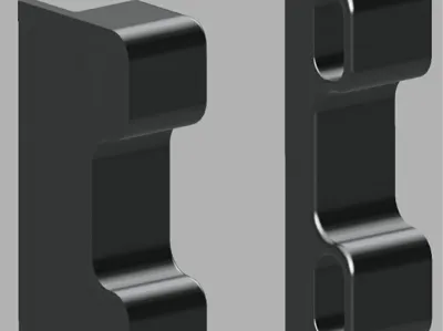 Caravan Window Bar Bracket - 2 bar fixed