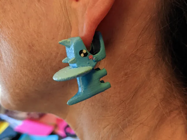 Dino Earrings (with hinging mouth)