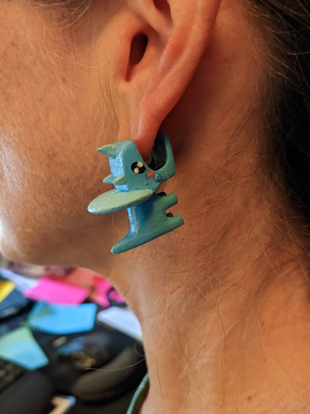 Dino Earrings (with hinging mouth) view 4