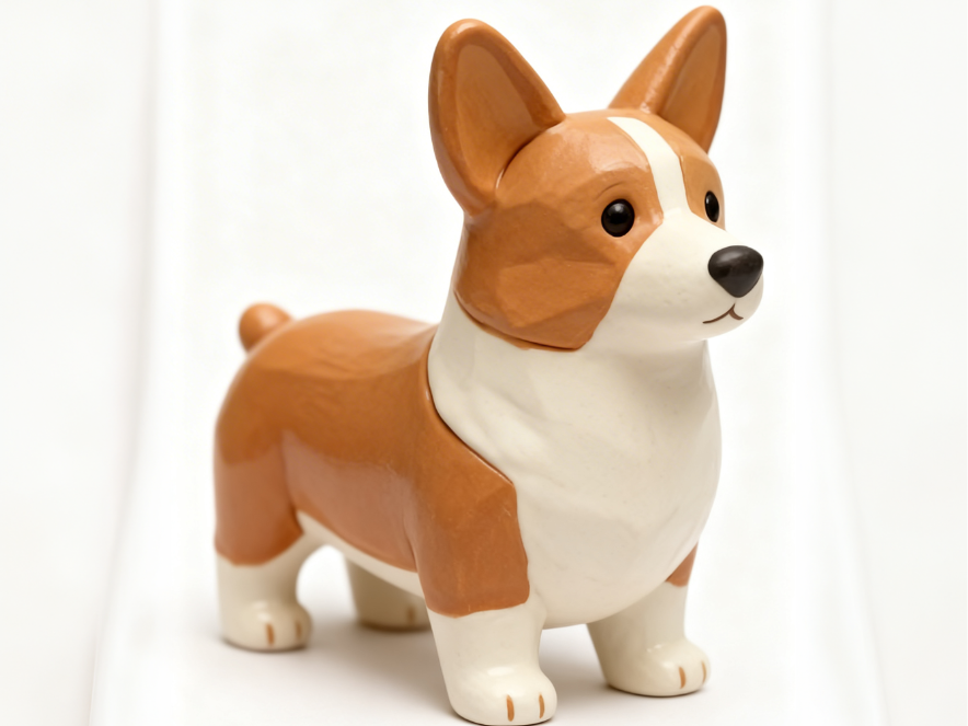 Corgi 3-Tone AMS Mini Figurine – Puppy Dog Simple