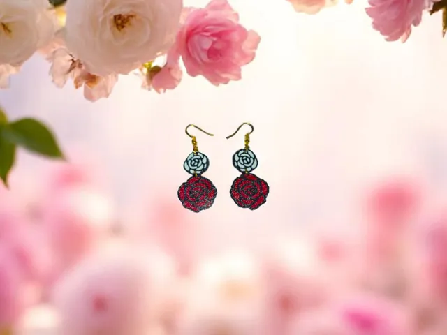Roses earrings