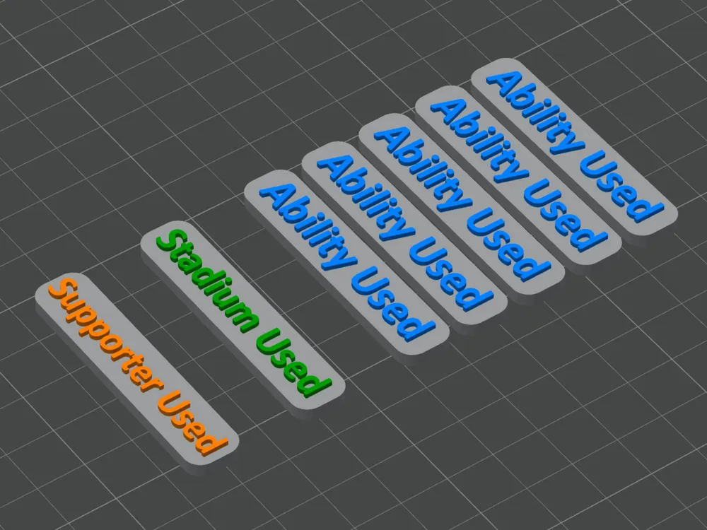 PKM TCG Tokens - Ability Used - Free 3D Print Model - MakerWorld