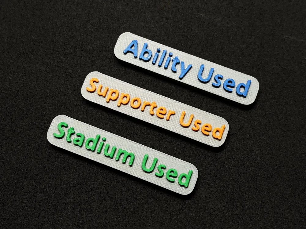 PKM TCG Tokens - Ability Used - Free 3D Print Model - MakerWorld