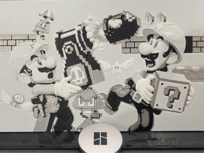 Mario and Luigi hueforge 