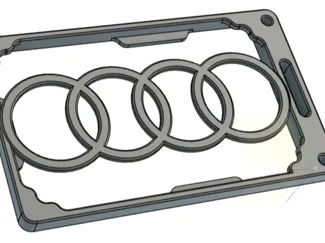 ID card holder for 2 card  Audi logo