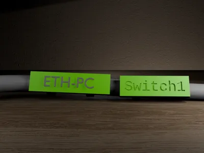 Customizable Ethernet Cable Name Tag