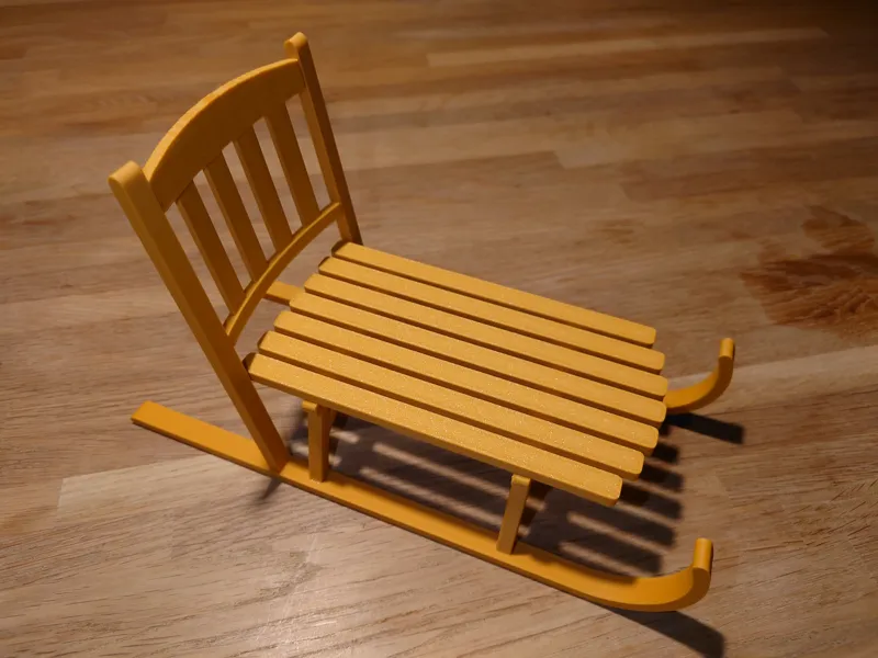 Christmas/winter wooden sled