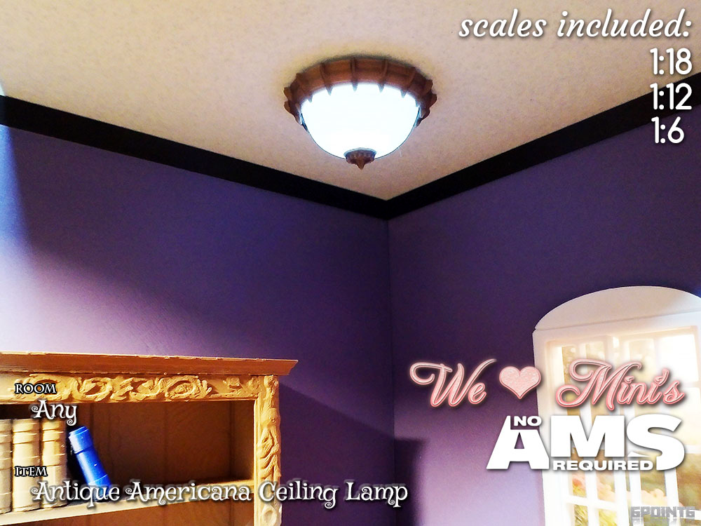 WLM - Working Antique Americana Ceiling Lamp