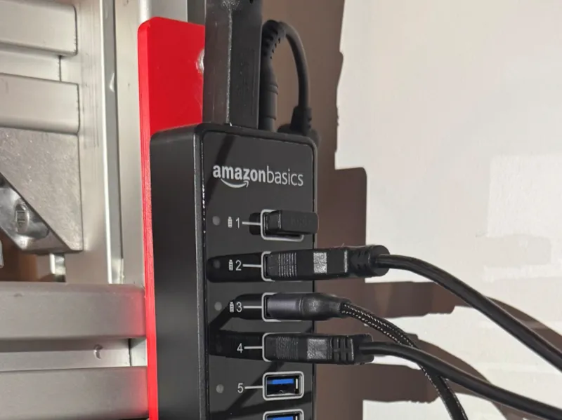 Support HUB USB Amazon pour Rail (Rainure 8mm)