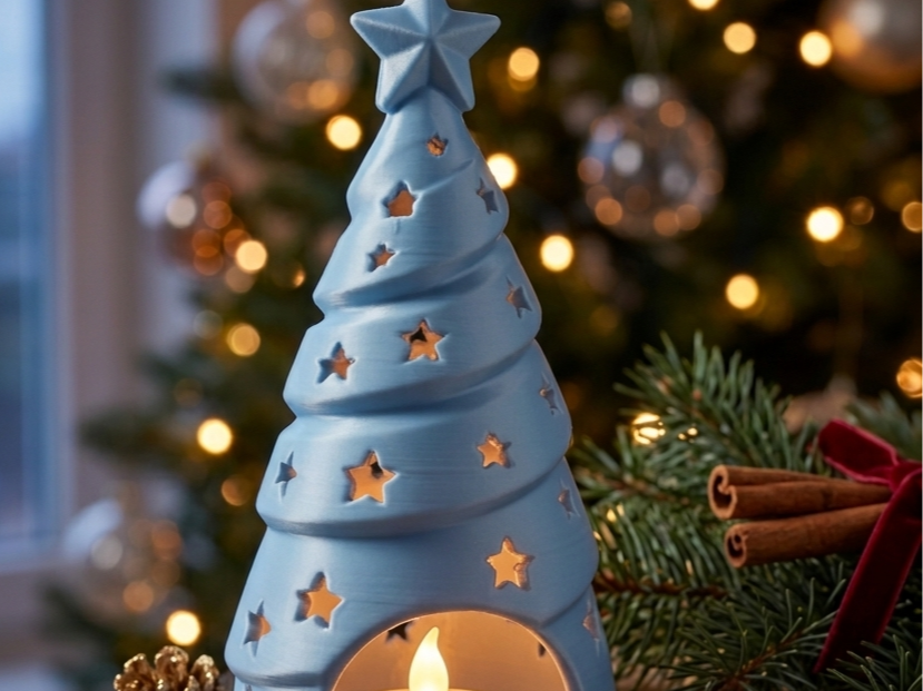 Weihnachtsbaum Teelichthalter - 1