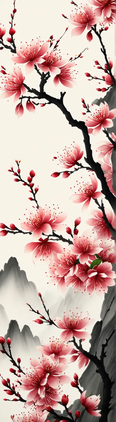 Cherry Blossom Bookmark - HueForge view 2