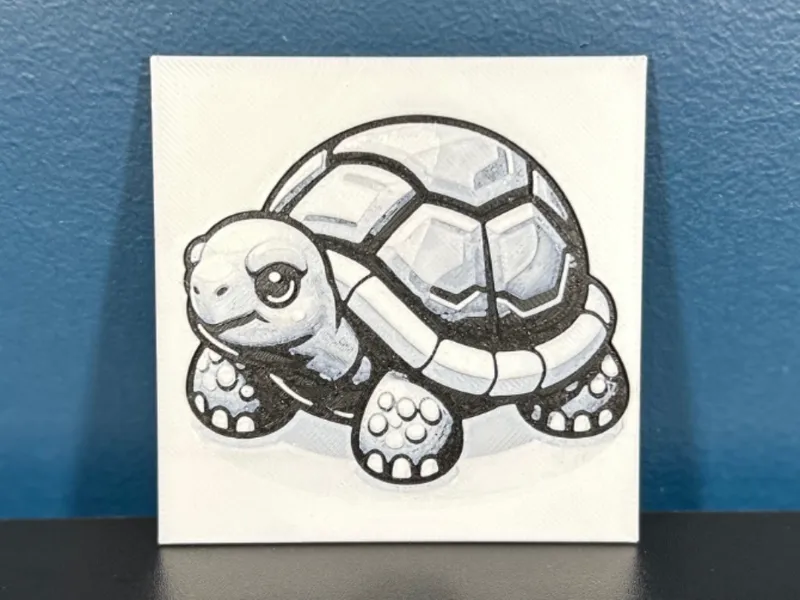 HueForge Tortoise Black and White 2 Color