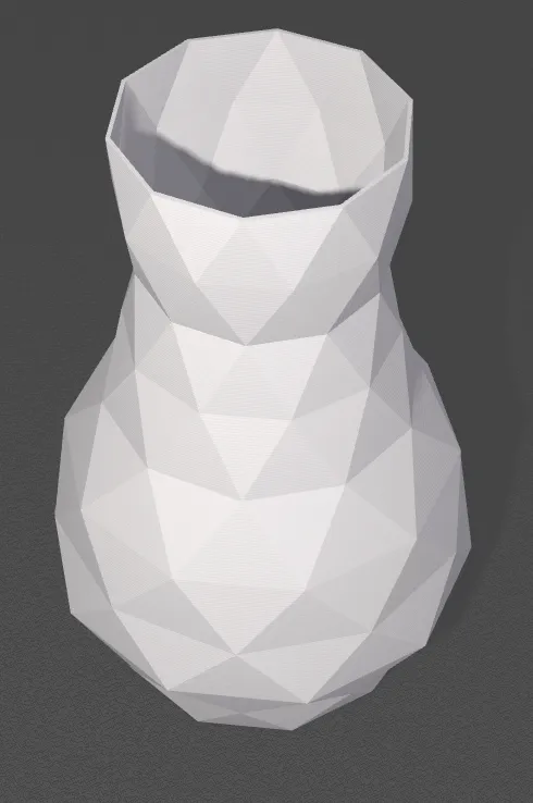 low poly vase