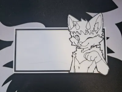 furry business card/name tag card