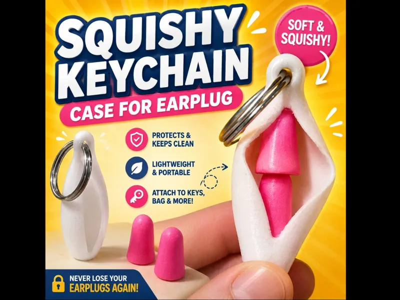 Ear Plug Holder Keychain