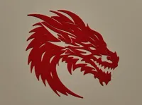 Silhouette murale tête de dragon — photo 2