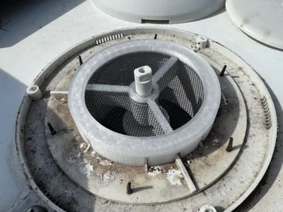 Mosquito screen for 10cm exhaust pipe motorhome