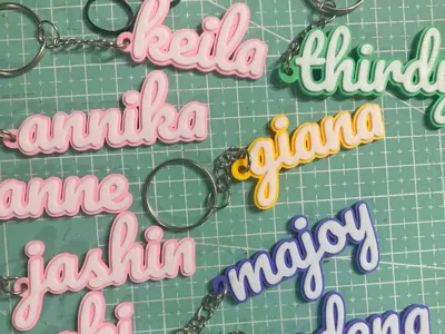 Customizable Name Keychain