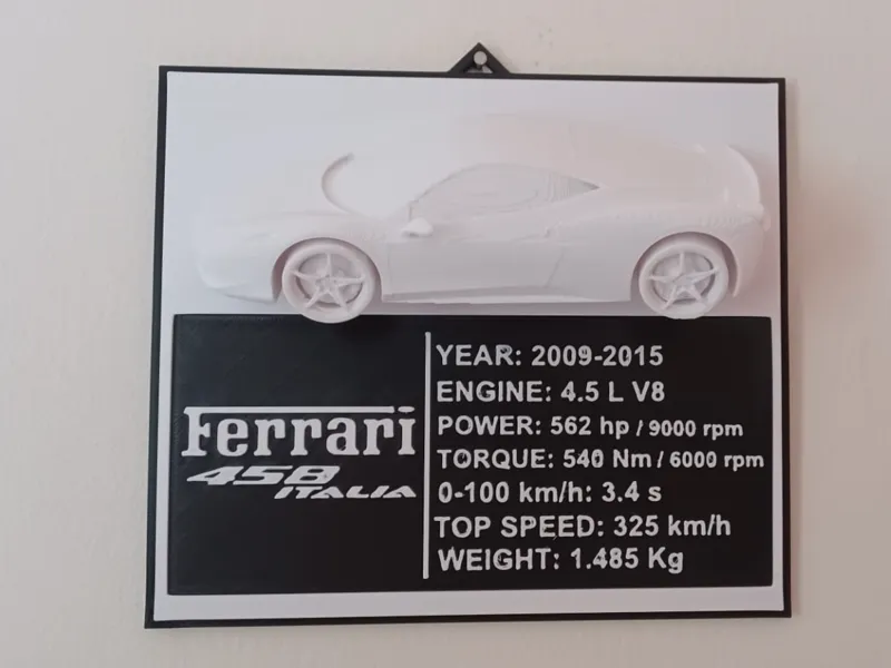 Ferrari 458 Italia - Wall Decoration